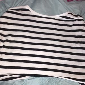 a striped croptop.
